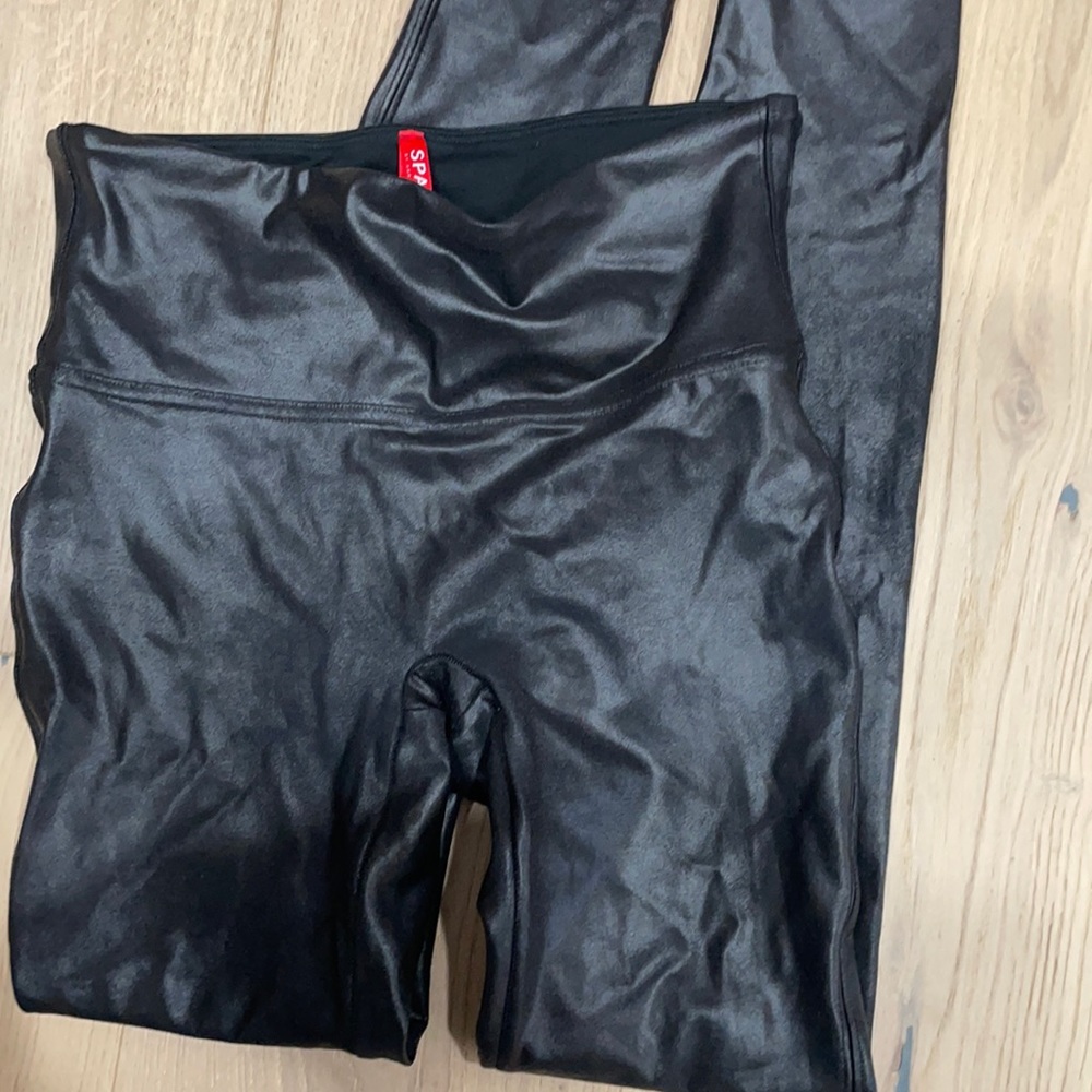 Spanx leather leggings SMALL